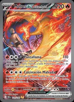 Moltres ex del Team Rocket card in Spanish