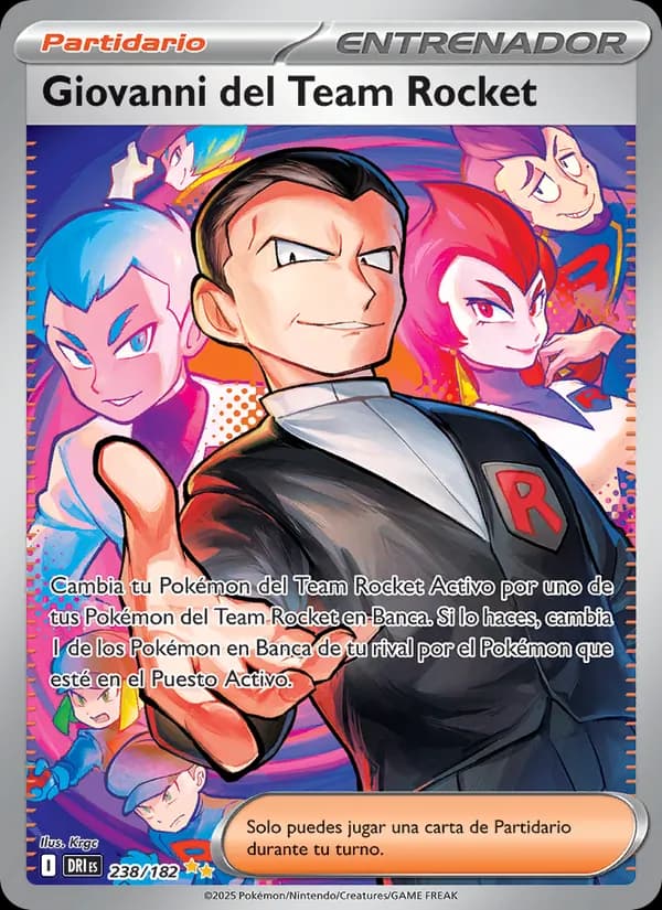 Giovanni del Team Rocket card in Spanish