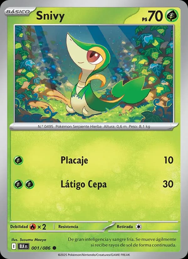 Snivy card in Spanish
