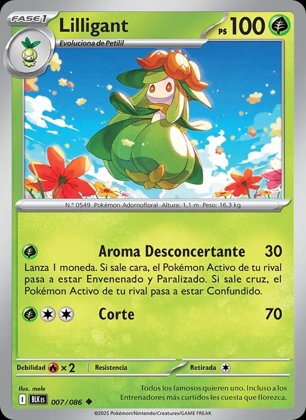 Lilligant card in Spanish