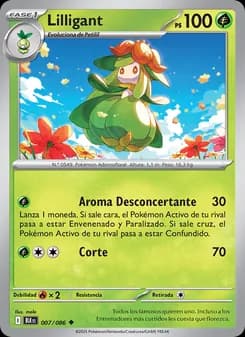 Lilligant card in Spanish