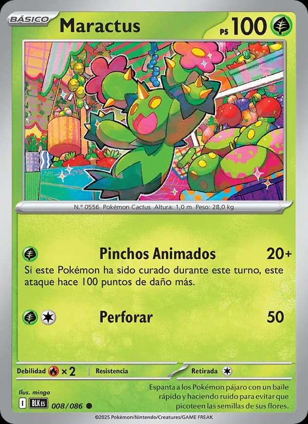 Maractus card in Spanish