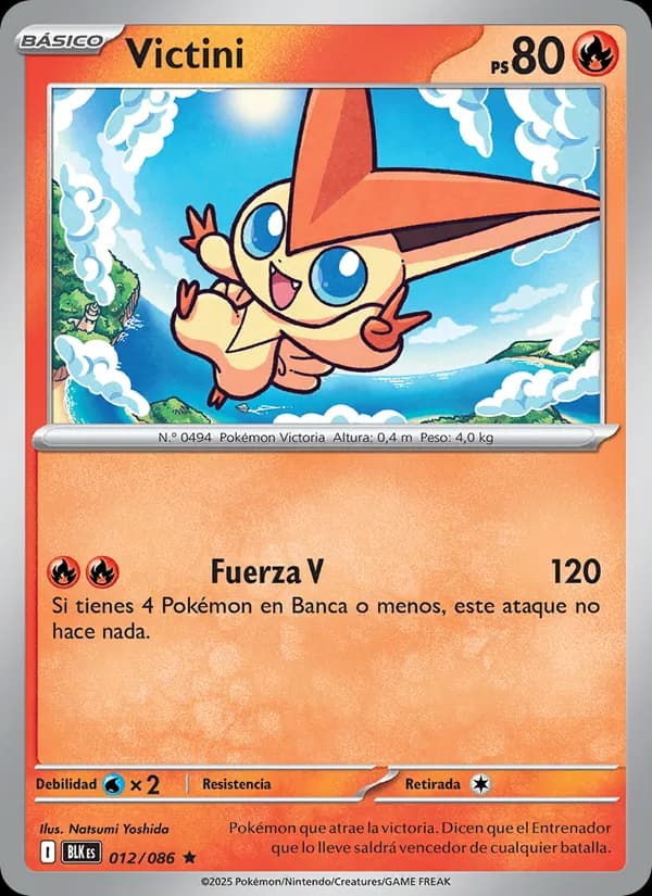 Victini card in Spanish