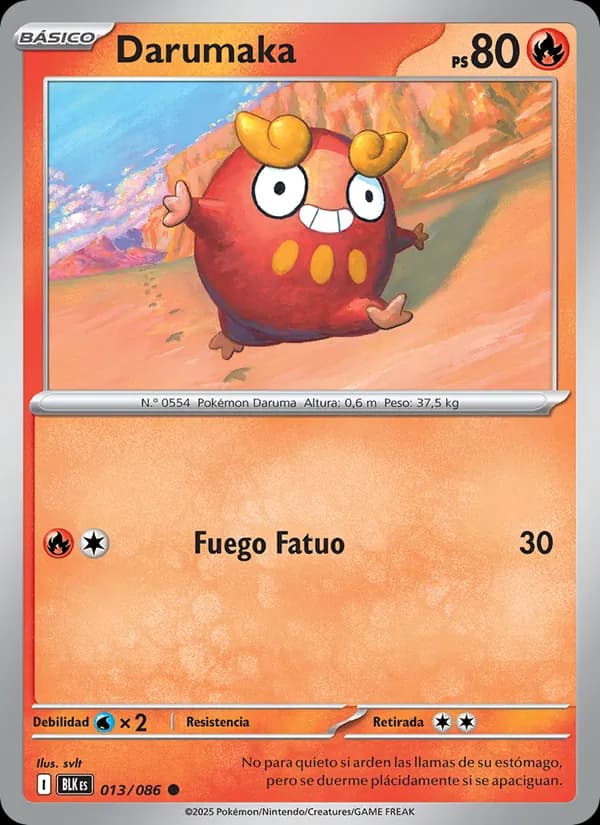 Darumaka card in Spanish