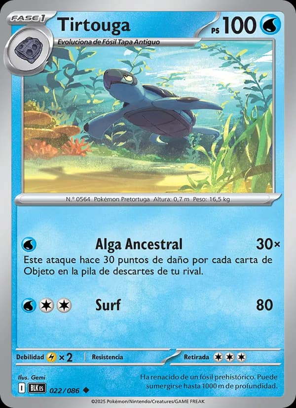 Tirtouga card in Spanish