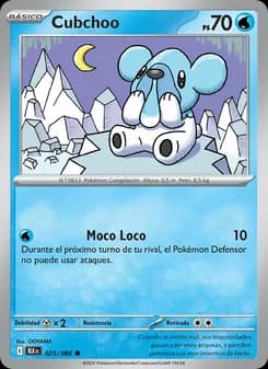 Cubchoo card in Spanish