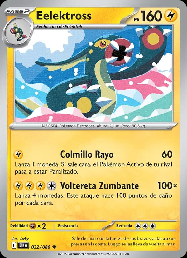 Eelektross card in Spanish