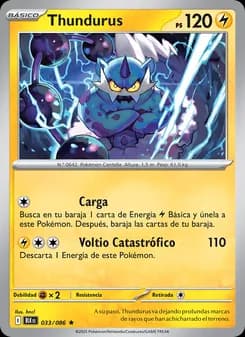 Thundurus card in Spanish