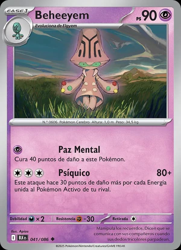 Beheeyem card in Spanish