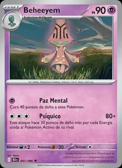 Beheeyem card in Spanish