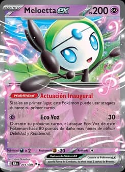 Meloetta ex card in Spanish