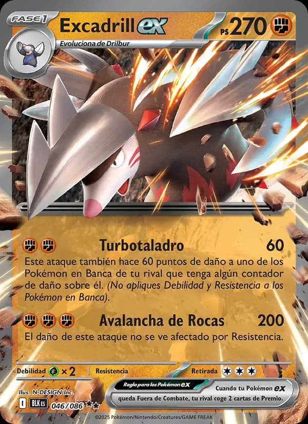 Excadrill ex card in Spanish
