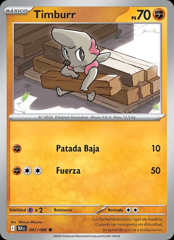 Timburr card in Spanish