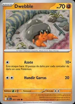 Dwebble card in Spanish