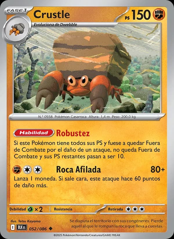 Crustle card in Spanish