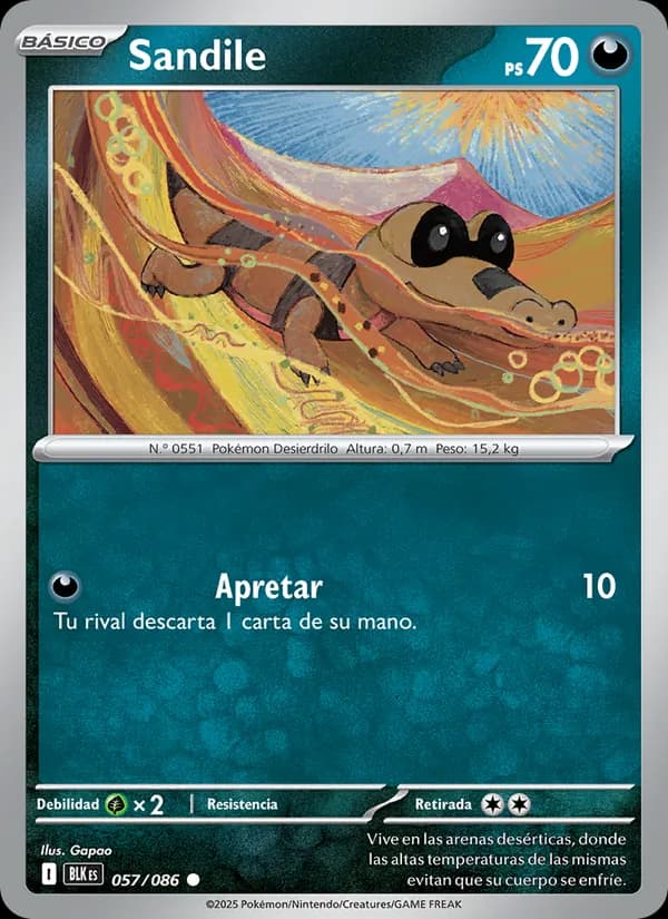 Sandile card in Spanish