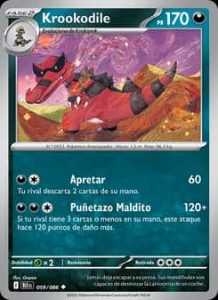 Krookodile card in Spanish