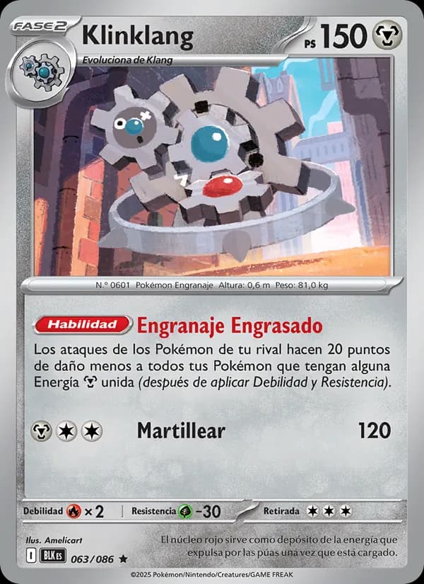 Klinklang card in Spanish