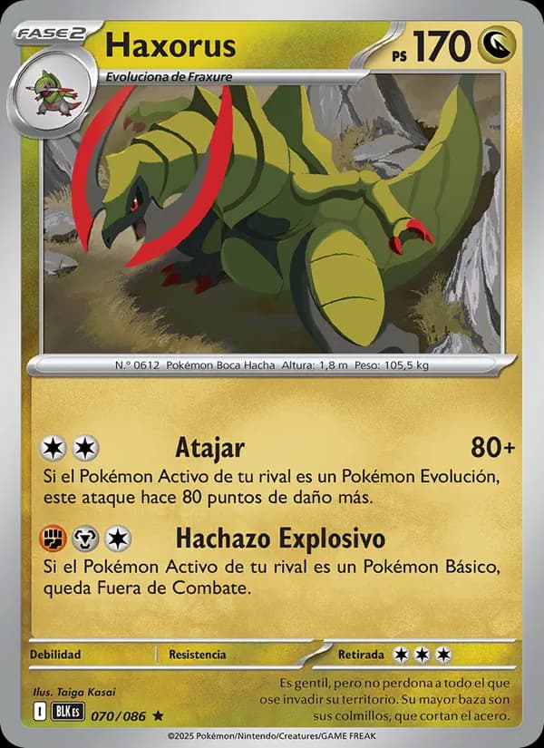 Haxorus card in Spanish