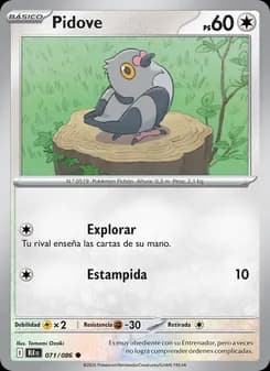 Pidove card in Spanish