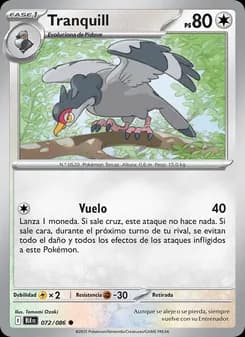 Tranquill card in Spanish