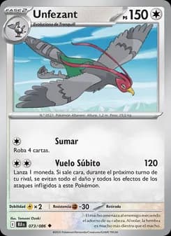 Unfezant card in Spanish