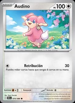 Audino card in Spanish