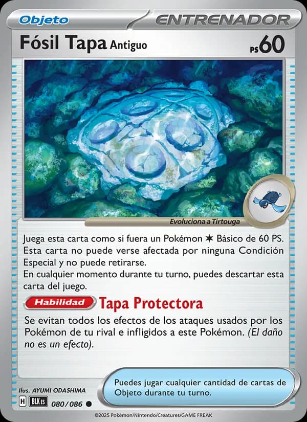 Fósil Tapa Antiguo card in Spanish