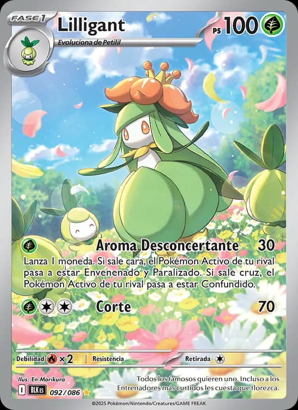 Lilligant card in Spanish