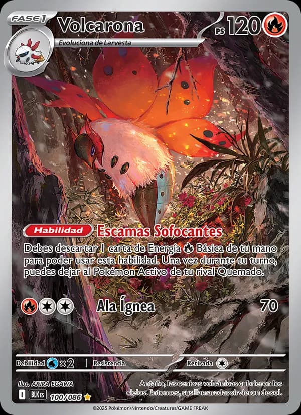 Volcarona card in Spanish