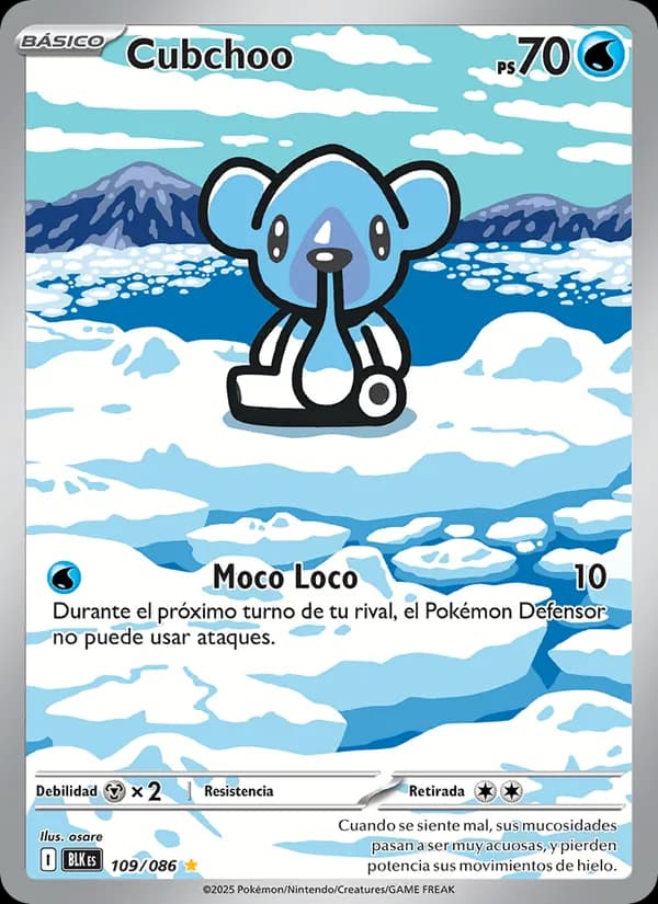 Cubchoo card in Spanish