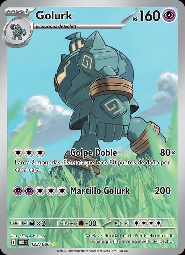 Golurk card in Spanish