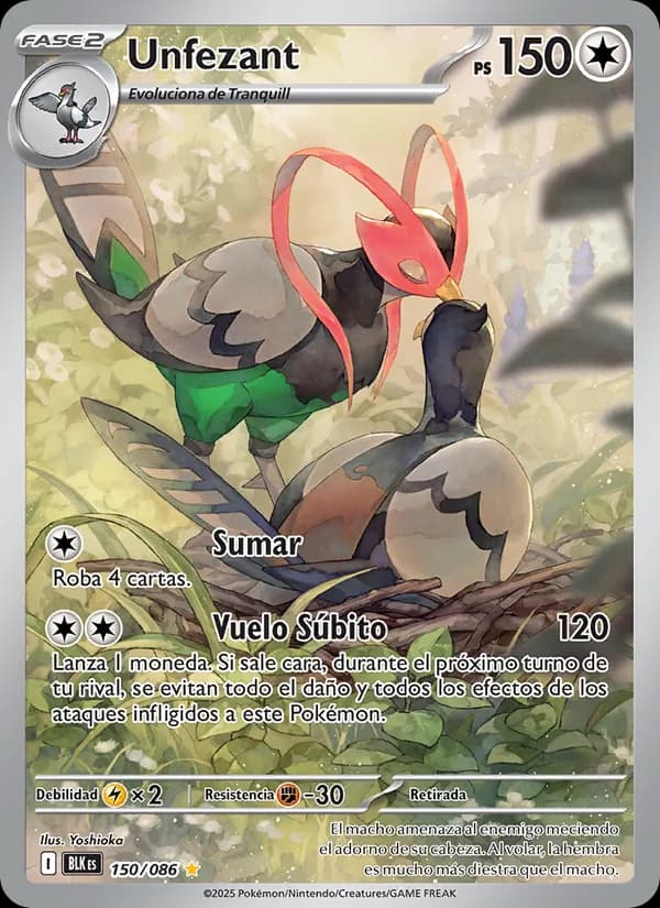 Unfezant card in Spanish