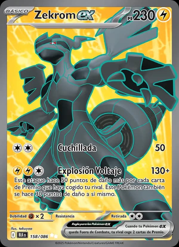 Zekrom ex card in Spanish