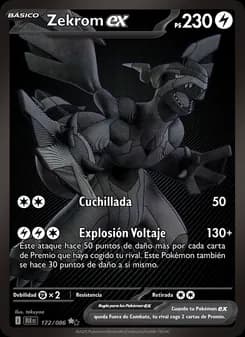 Zekrom ex card in Spanish