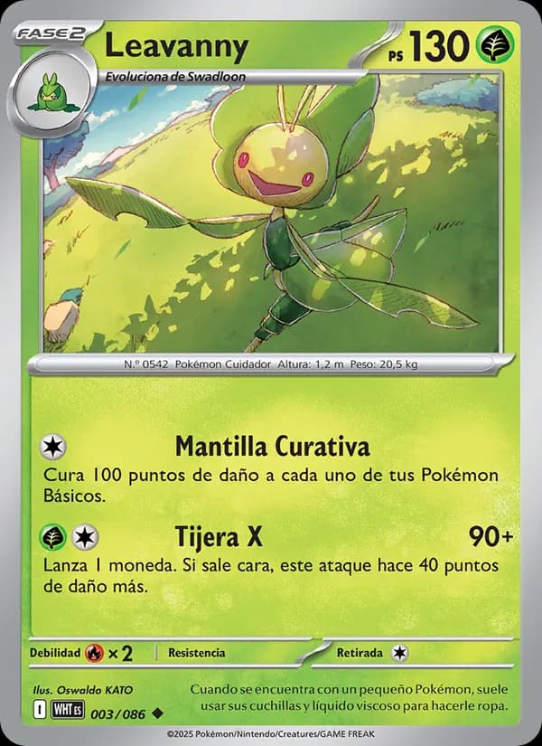 Leavanny card in Spanish