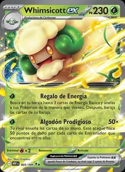 Whimsicott ex card in Spanish