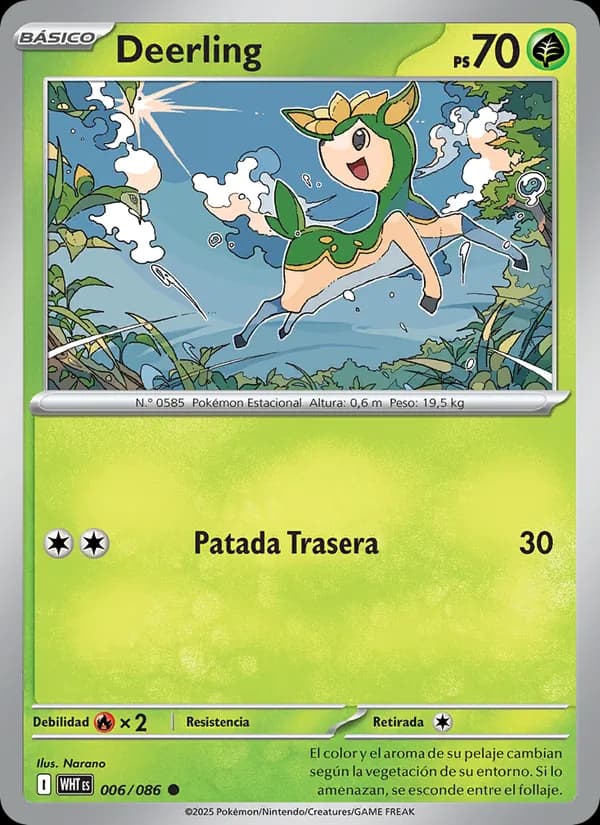 Deerling card in Spanish