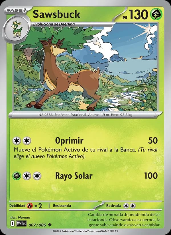 Sawsbuck card in Spanish