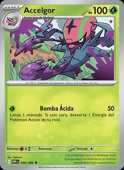 Accelgor card in Spanish