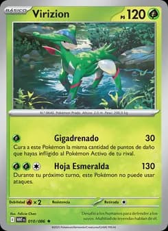 Virizion card in Spanish