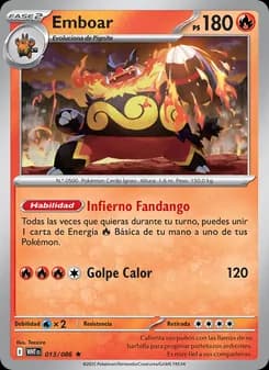 Emboar card in Spanish