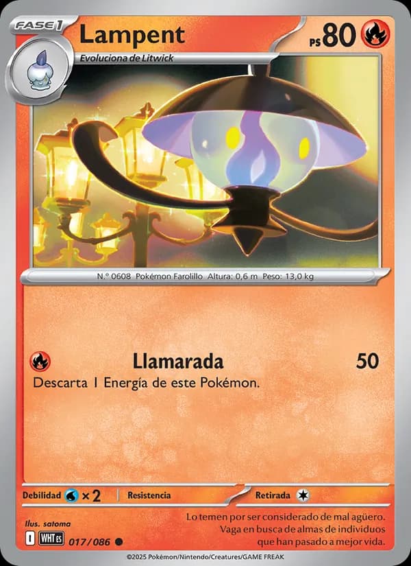 Lampent card in Spanish