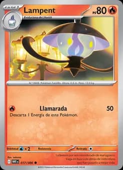 Lampent card in Spanish