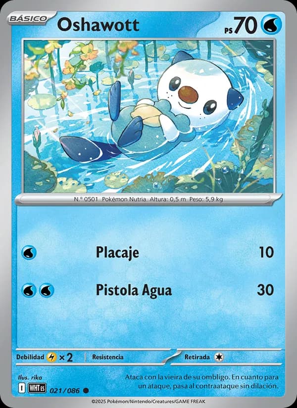 Oshawott card in Spanish