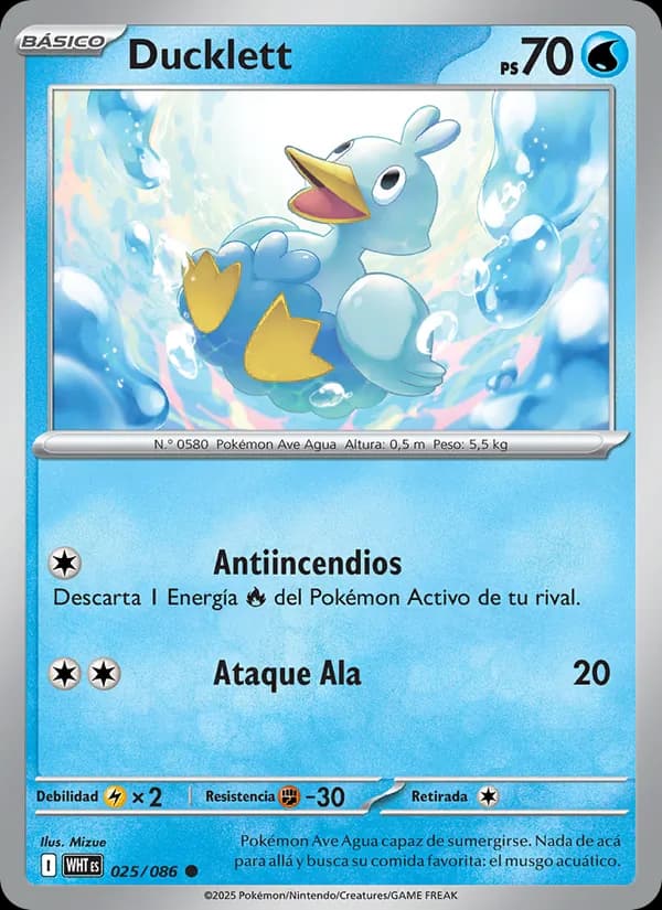 Ducklett card in Spanish