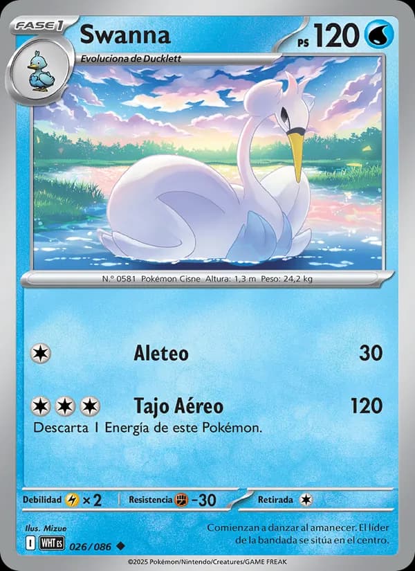 Swanna card in Spanish