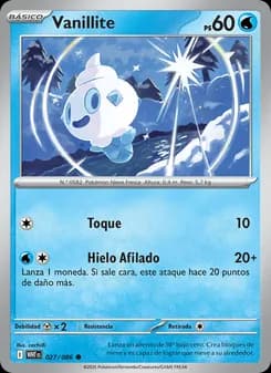 Vanillite card in Spanish