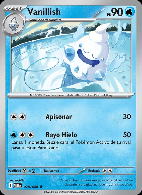 Vanillish card in Spanish