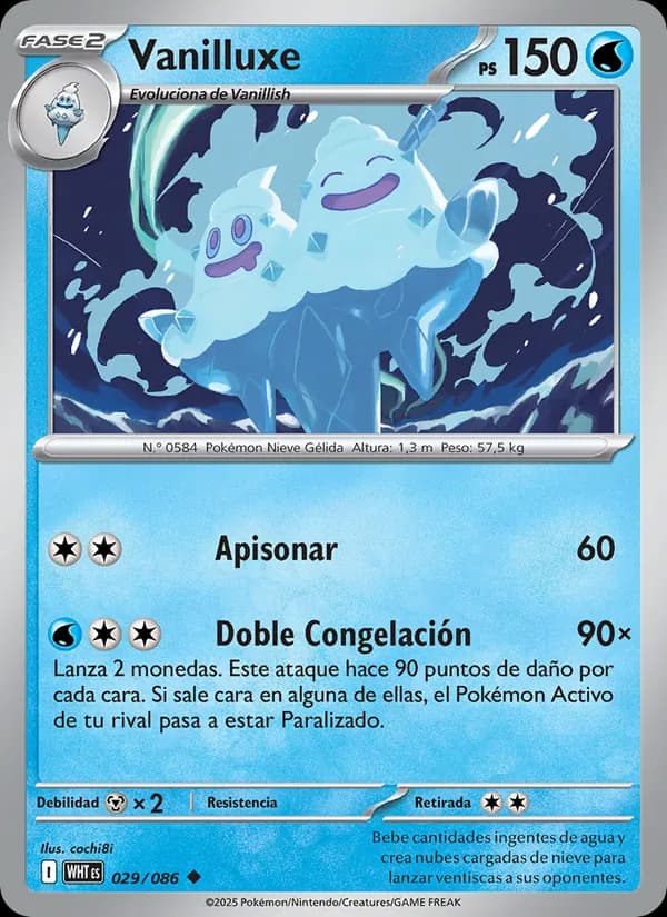 Vanilluxe card in Spanish